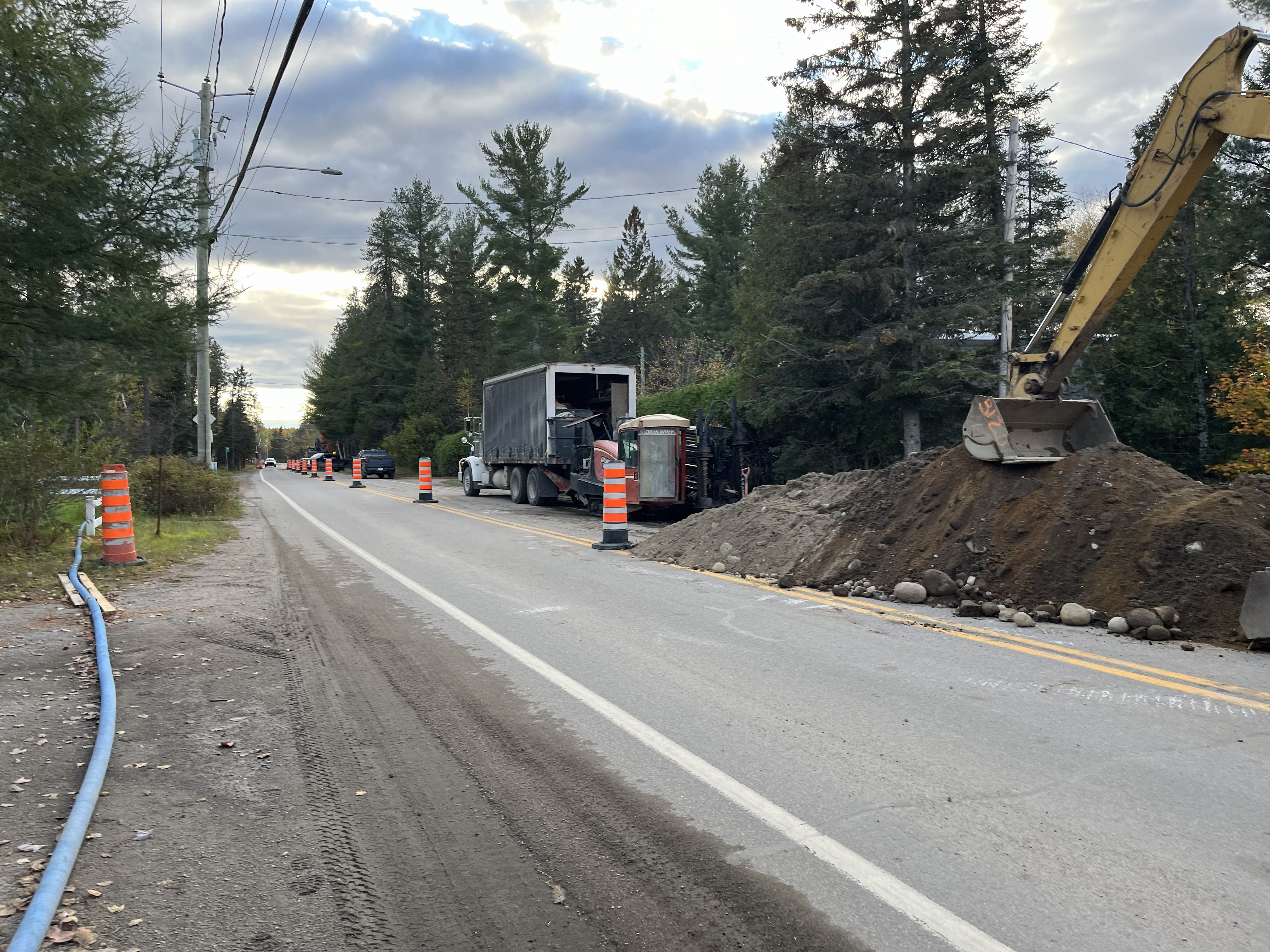 Remplacement de la conduite d'aqueduc - Falardeau - Construction JR Savard